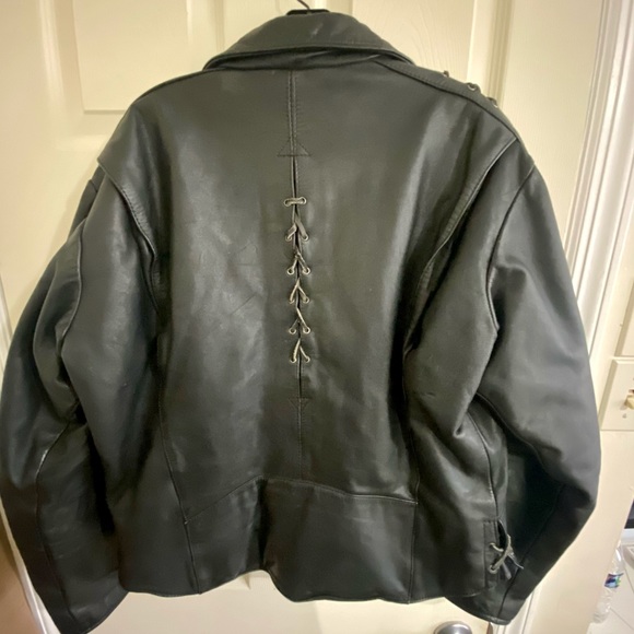 Men’s vintage leather motorcycle jacket, size 46 (m-l) - Picture 3 of 4